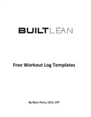 Free Workout Log Pdf Template