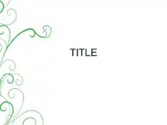 Green Swirl Background PowerPoint Template