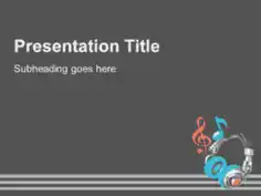 Free Download PDF Books, Music Background PowerPoint Template