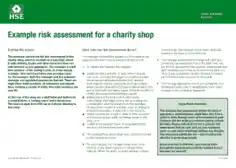 Example Risk Assessment For A Charity Shop Template