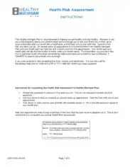 Health Care Risk Assessment Free Template