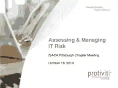 Assessing and Managing IT Risk Assessment Template