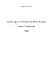 Free Download PDF Books, Technology Risk Assessment Methodologies Template