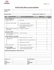 Retail SS Safety Risk Assessment Template