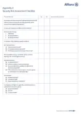 Checklist Security Risk Assessment Template