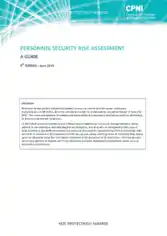Personal Security Risk Assessment Template
