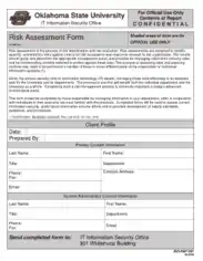 Security Risk Assessment Form Sample Template