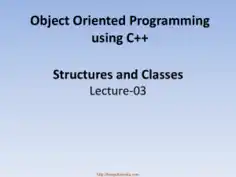 Free Download PDF Books, Object Oriented Programming  Using C++ Structures And Classes – C++ Lecture 3