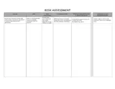 Blank Risk Assessment Form Template
