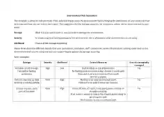 Free Download PDF Books, Environmental Risk Assessment Form Template