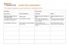Free Download PDF Books, Event Risk Assessment Sample Template