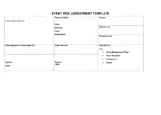 Free Event Risk Assessment Form Template