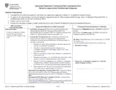 Laboratory Training Risk Assessment Form Template