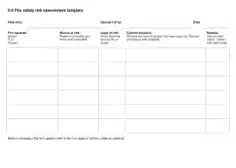 Safety Risk Assessment Template