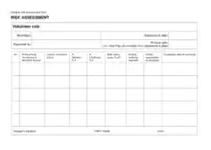 Volunteer Risk Assessment Form Template