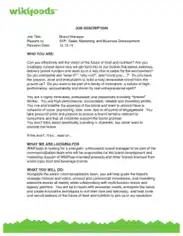Marketing and Business Brand Manager Job Description Template