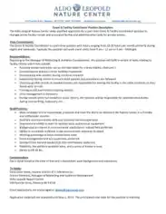 Event and Facility Coordinator Job Description Template