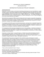 Information Technology Project Manager Job Description Template