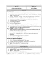 Branch Operation Manager Job Description Template