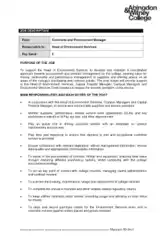 Contract and Procurement Job Description Template