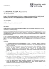 Procurement Manager Sample Job Description Template