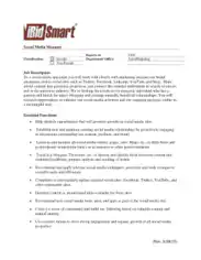 Free Download PDF Books, Social Media Sales Manager Job Description Template