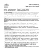 Sample Manager Job Description Template