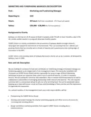 Marketing and Fundraising Manager Job Description Template