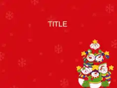 Free Download PDF Books, Snowman Tree PowerPoint Template