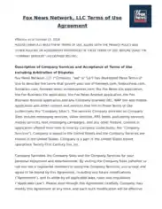 Free Download PDF Books, News Network Website Terms of Use Agreement Template