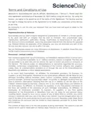 Science News Website Terms and Conditions Template