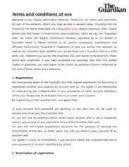 Website Terms and Conditions for News Template