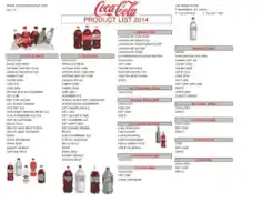 Free Download PDF Books, CocaCola Website Product List Template