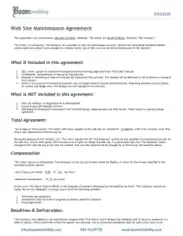 Website Development and Maintenance Agreement Template