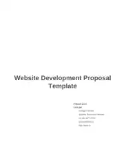 Free Download PDF Books, Website Development Proposal Template