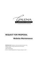 Website Maintenance Proposal Request Template
