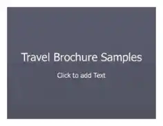 Travel Brochure Samples Template