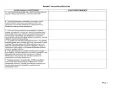 Standard Accounting Worksheet Template