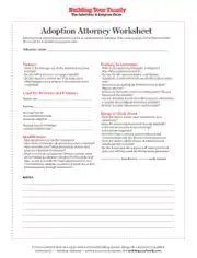 Free Download PDF Books, Adoption Attorney Worksheet Template