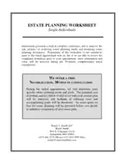 Free Download PDF Books, Estate Planning Worksheet For Single Individuals Template