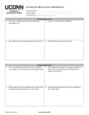 Free Download PDF Books, Interview Reflection Worksheet Template