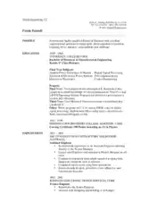 Free Download PDF Books, Electrical Engineering CV Template