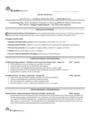 Free Download PDF Books, Sample Student Nurse CV Resume Template