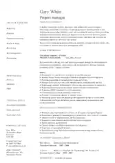 Free Download PDF Books, Project Manager CV Example Template