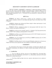 Sample Settlement Agreement and Mutual Release Template