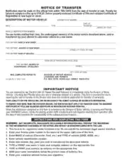 Dmv Notice and Release Form Template