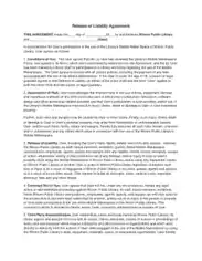Free Download PDF Books, Release of Liability Agreement Sample Template
