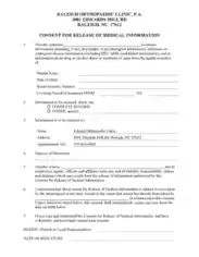 Consent for Release of Medical Information Form Template