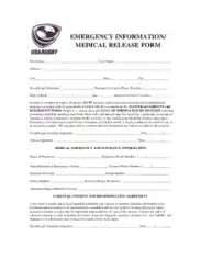 Emergency Medical Release Form Pdf Template