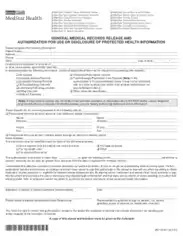 Generic Release of Medical Information Form Template
